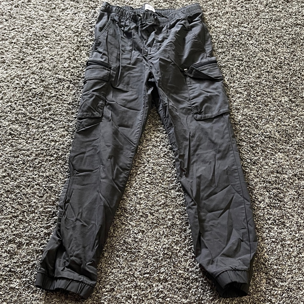 Old Navy Charcoal Drawstring Cargo Joggers (XL-14/16)